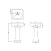 Arcade 600mm Waschtisch mit Sockel BB Arcade Arcade 600mm Waschtisch mit Sockel