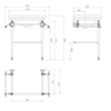 Imperial Imperial Deco 64cm basin with metal stand