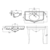 Sbordoni SB Palladio 100cm console basin with ceramic legs