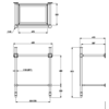 Bard & Brazier B&B Clarence basin stand with glass shelf for Charterhouse 62cm basin - CBG