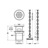 Lefroy Brooks LB basin waste with plug and chain LB-1327