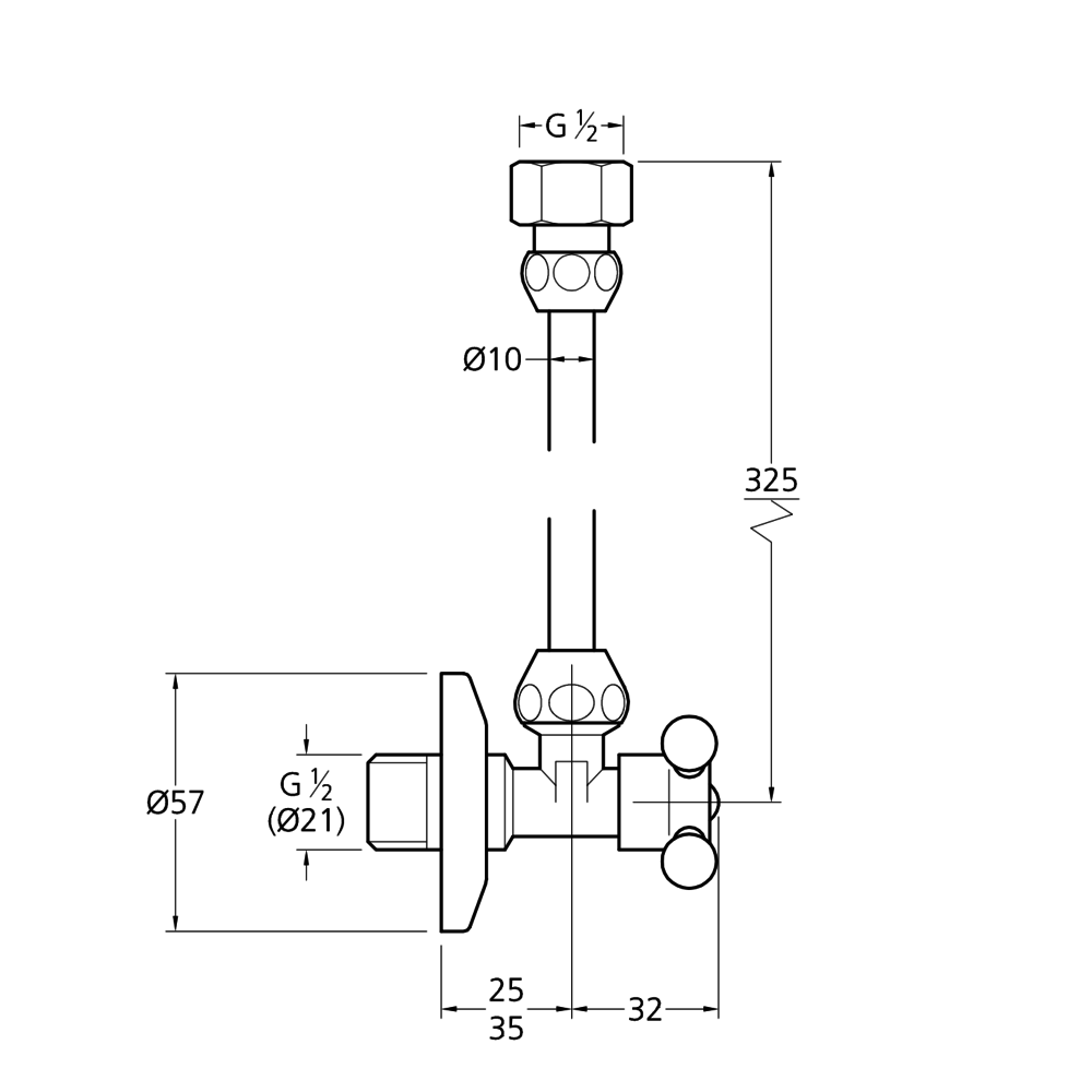 Lefroy Brooks LB stopkraan aansluitset LB-1904