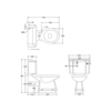 BB Edwardian Close coupled toilet with cistern - p-trap