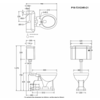 BB Edwardian Low Level toilet with porcelain cistern, S-trap