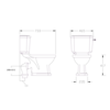 Perrin & Rowe Deco Deco Close coupled toilet with cistern, metal handle