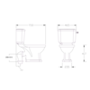 Deco Duoblok toilet met metalen hendel Perrin & Rowe Deco Deco Duoblok toilet met metalen hendel