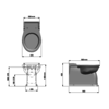 Back-to-wall pan Perrin & Rowe Victorian Back-to-wall pan