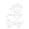 Nostagic cloakroom basin Victorian 40cm Perrin & Rowe Victorian Nostagic cloakroom basin Victorian 40cm
