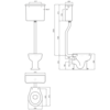 Lefroy Brooks 1910 La Chapelle LB La Chapelle High level toilet with cistern