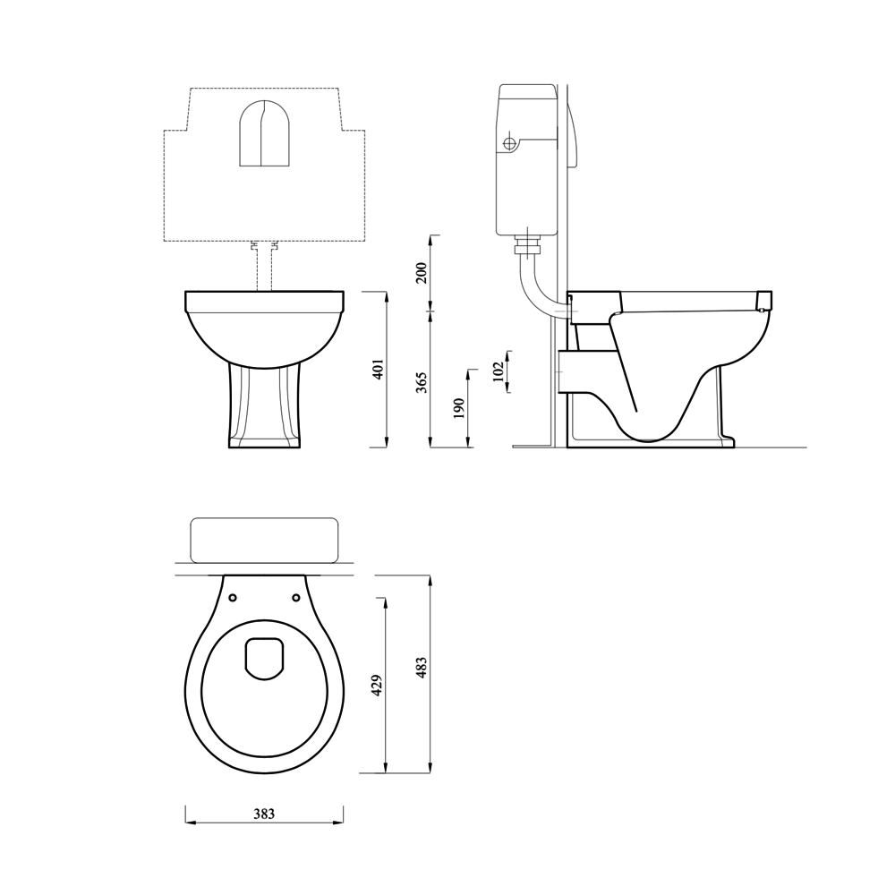 Lefroy Brooks 1900 Classic LB Classic Back-to-wall pan