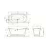 Freestanding cast iron bath with stainless steel skirt 'Lorraine' Arroll Freestanding cast iron bath with stainless steel skirt 'Lorraine'