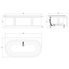 London Back-to-Wall Badewanne mit Verkleidung Burlington London Back-to-Wall Badewanne mit Verkleidung