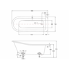 Burlington Freestanding bath Harewood Slipper 1700