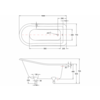Burlington Freistehende Badewanne  Buckingham Slipper 1500