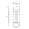 Imperial IMP Klassischer Handtuchwärmer mit integriertem Radiator  weiss - Malmo 6 bar 1500