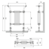 Bard & Brazier B&B Traditional towel rail with white column inset Florian FLF90/66R