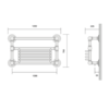 Bard & Brazier B&B Traditional towel rail Baronial BGW70/120 - 1224W