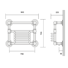 Bard & Brazier B&B Traditional towel rail Baronial BGW70/90 - 896W