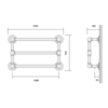 Bard & Brazier B&B Klassieke handdoekradiator Baronial BRW70/120 - 690W