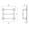 Bard & Brazier B&B Traditional towel rail Baronial BRW70/90 - 520W