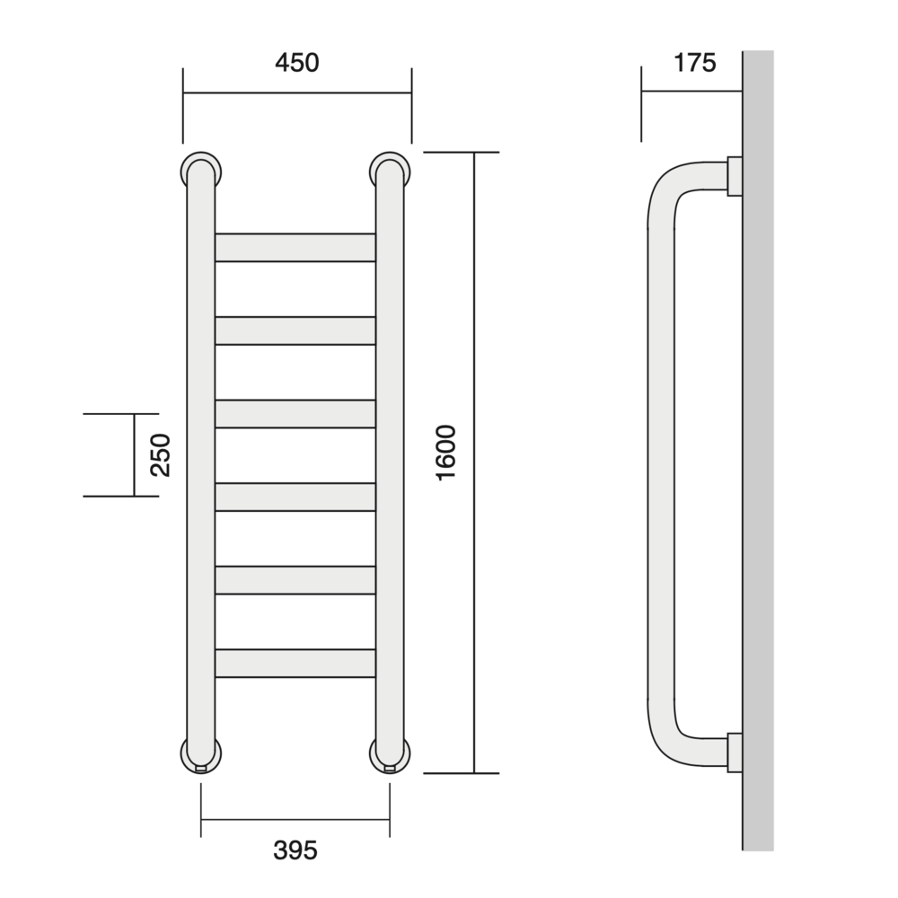 Bard & Brazier B&B Classical towel warmer St Leger SLW160/45 - 1056W