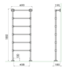 Bard & Brazier B&B Klassieke 6-bar handdoekradiator Criterion CTF185/60 - 546W