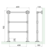 Bard & Brazier B&B Klassieke 3-bar handdoekradiator Criterion CTF95/60 - 283W