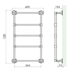 Bard & Brazier B&B Klassischer Handtuchwärmer mit 5 Streben Criterion CTW120/60 - 426W