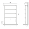 Bard & Brazier B&B Klassieke handdoekradiator La Fayette LFF125/80 - 387W