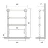 Bard & Brazier B&B Klassieke handdoekradiator La Fayette LFF95/60 - 260W