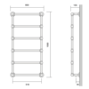 Bard & Brazier B&B Klassieke handdoekradiator La Fayette LFW150/60  - 479W