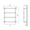 Bard & Brazier B&B Traditional towel rail La Fayette LFW90/80 - 321W