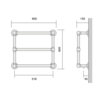 Bard & Brazier B&B Klassieke handdoekradiator La Fayette LFW60/60 - 206W