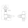 Arroll Thermostatic radiator valve set UK-18