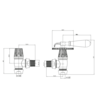 Manuelles Ventilset Heizkörper Throttle mit Bedienhebel aus Holz UK-30