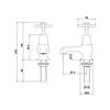 BB Edwardian Claremont pillar taps (pair) with 3"-spout