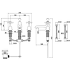 BB Edwardian Claremont 3-hole basin mixer with pop-up waste