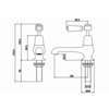 BB Edwardian Kensington paar tapkranen met lange uitloop 5"