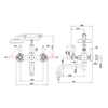 Arcade Lever badmengkraan met handdouche - wandbevestiging - met hendel (ARC65 - ARC66 - ARC67) BB Arcade Lever Arcade Lever badmengkraan met handdouche - wandbevestiging - met hendel (ARC65 - ARC66 - ARC67)