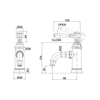 BB Arcade Lever 1-gats fontein mengkraan met hendel (ARC65 - ARC66 - ARC67) - zonder waste