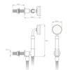 LB1940 Fifth wall mounted hand shower set DP-1826 Lefroy Brooks 1940 Fifth LB1940 Fifth wall mounted hand shower set DP-1826