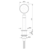 LB1940 Fifth deck mounted hand shower set DP-2143 Lefroy Brooks 1940 Fifth LB1940 Fifth deck mounted hand shower set DP-2143