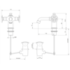 Lefroy Brooks 1920 Ten Ten LB1920 Ten Ten monobloc basin mixer with handwheels TH-1188