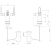 Lefroy Brooks 1920 Ten Ten LB1920 Ten Ten bidet mixer with levers TL-1198