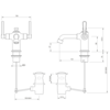 Lefroy Brooks 1920 Ten Ten LB1920 Ten Ten monobloc basin mixer with levers TL-1188