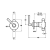 Lefroy Brooks 1930 Mackintosh LB1930 Mackintosh concealed wall valve with lever ML-5000