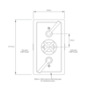 Lefroy Brooks 1930 Mackintosh LB1930 Mackintosh concealed shower thermo with 2x valves, black lever MB-8736