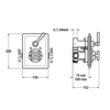 Lefroy Brooks 1930 Mackintosh LB1930 Mackintosh Unterputz Thermostatarmatur Dusche mit Absperrventil MK-8706