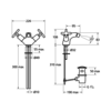 Lefroy Brooks 1930 Mackintosh LB1930 Mackintosh 3-hole bidet mixer with crosshead handles MH-1195