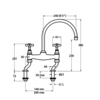 Lefroy Brooks 1900 Classic Kitchen mixer Classic Cross LB-1517